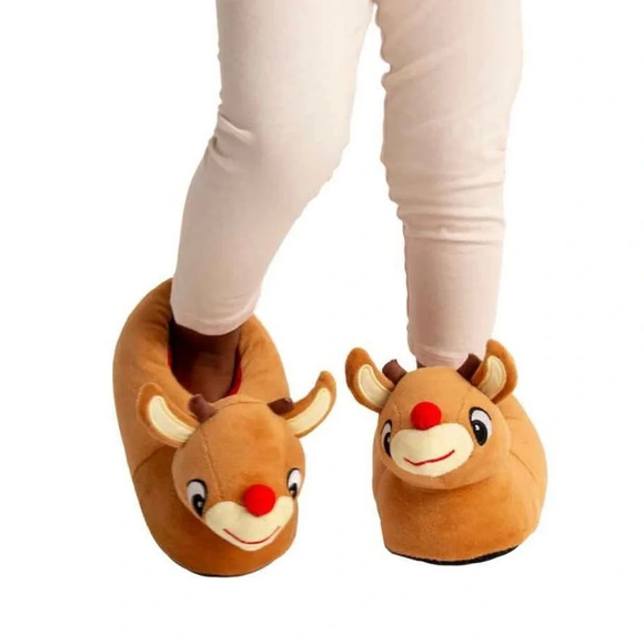 Rudolph the Red Nosed Reindeer Official Licensed Slippers - Picture 1 of 12